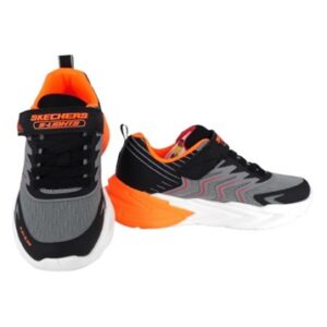 Scarpa ginnica con finti lacci e velcro con led