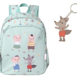 Zaino the three little pigs con portachiavi