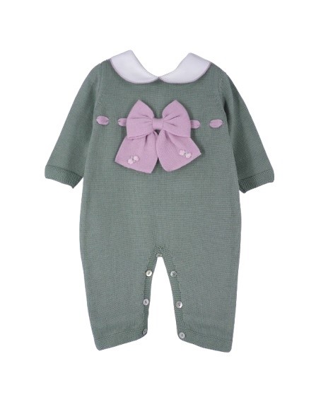 Tutina con fiocco e fiorellini con cappellino
