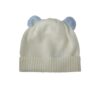 Completo due pezzi ricamo fiocchetti con cappellino pon pon
