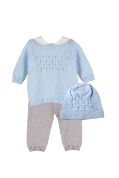 Completo due pezzi nodini con cappellino