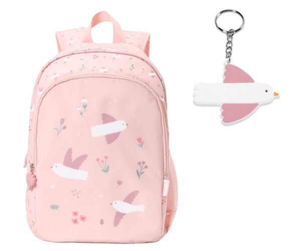 Zaino blossom birds con portachiavi