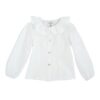 Completo cardigan, camicia e gonna a quadri