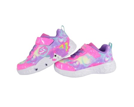 064FAF888AE6CFD4CF0237093E2085AB_ Scarpa ginnica con finti lacci e velcro con led