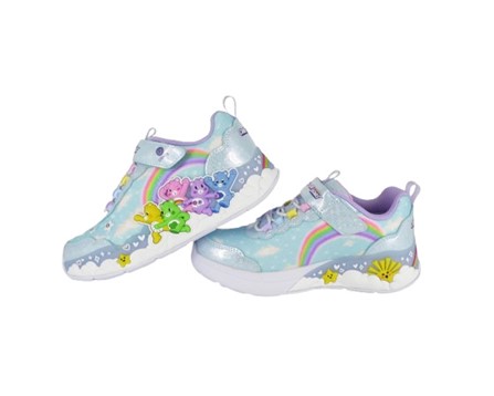 157D8B744B0230C0AF6C78F9F332CD6A_ Scarpa ginnica con finti lacci e velcro con led