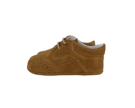Scarpa culla in camoscio con lacci