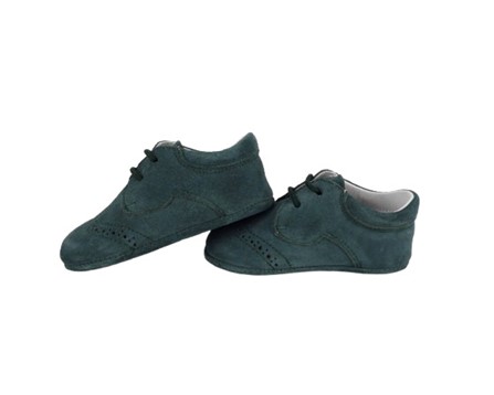 Scarpa culla in camoscio con lacci