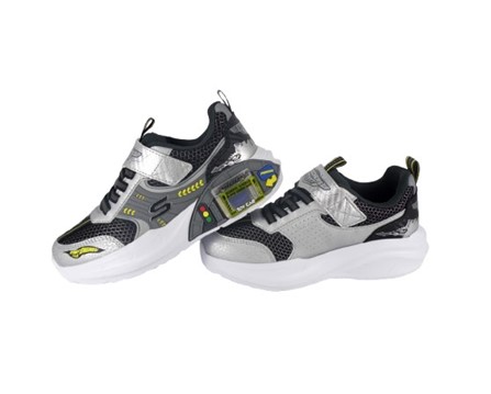 Scarpa ginnica con finti lacci e velcro