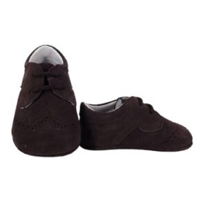 Scarpa culla in camoscio con lacci