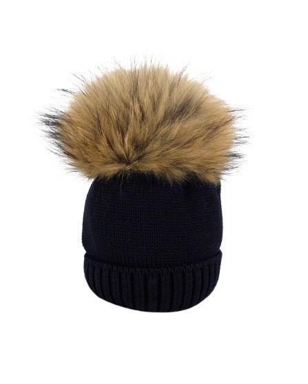 Cappello con pon pon e collo