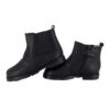 Stivaletto in pelle con elastico laterale e zip