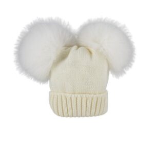 Cappello con doppio pon pon