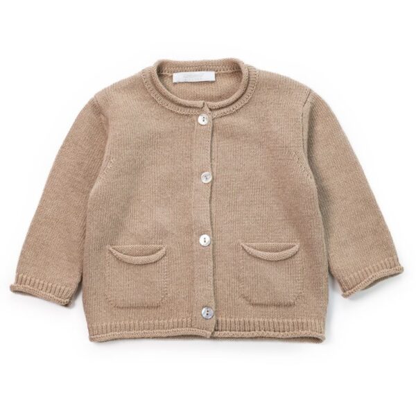 Cardigan in lana con taschine