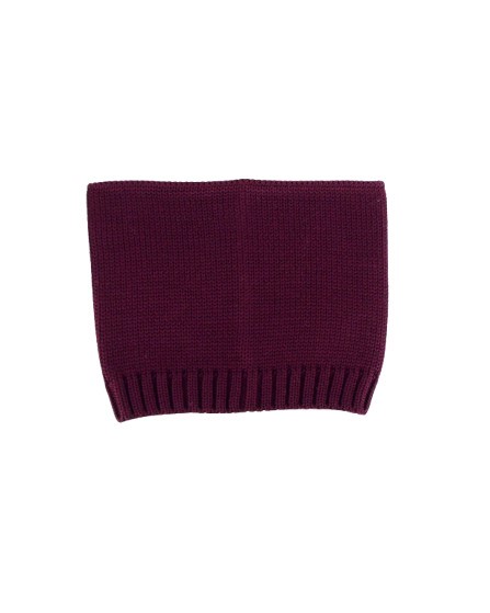 Cappello con fiori in lana cotta e collo