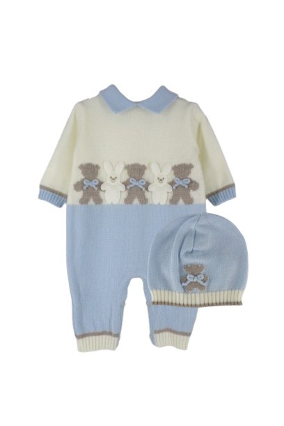 Tutina con orsetti e cappellino