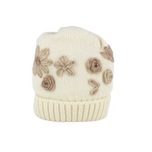 Cappello con fiori ricamati