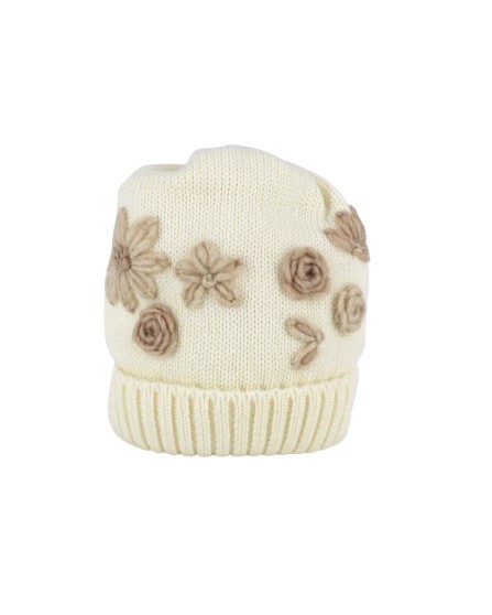 Cappello con fiori ricamati