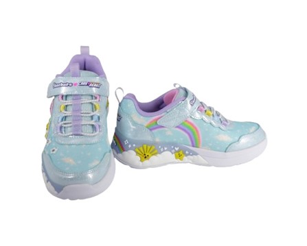7BE1571250FB8BA98C97C9993FDB7776_ Scarpa ginnica con finti lacci e velcro con led