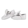 Ballerina culla in vernice con fiocco in raso