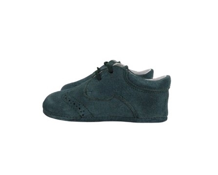 Scarpa culla in camoscio con lacci