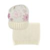 Cappello con fiori ricamati con collo