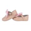 Ballerina culla in vernice con fiocco in raso