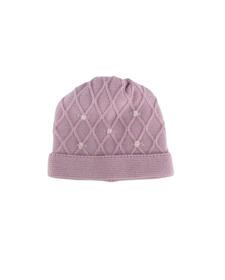 Completo due pezzi rombi e fiorellini con cappellino