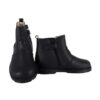 Stivaletto in pelle con elastico laterale e zip