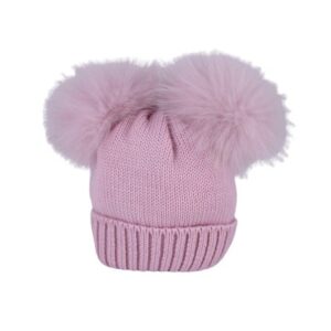 Cappello con doppio pon pon