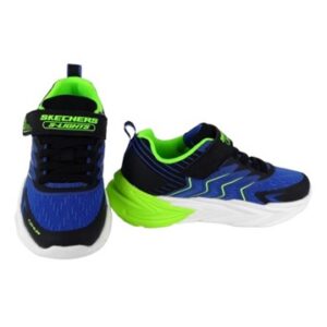 Scarpa ginnica con finti lacci e velcro con led