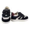 Sneaker primo passo in pelle e camoscio con velcro