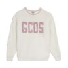 Maglione in lana con logo metallizzato