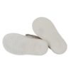 Sneaker primo passo in pelle e glitter con lacci e velcro