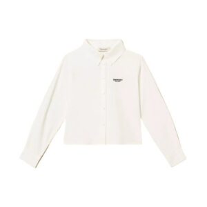 Camicia manica lunga con logo ricamato
