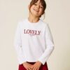 T-shirt in jersey con stampa logo