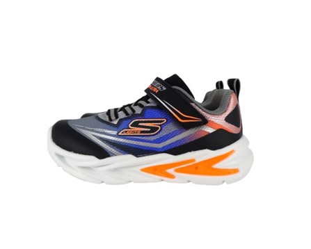 676D65B2D3A434E5C491265ADFA22D7B_ Scarpa ginnica con finti lacci e velcro con led