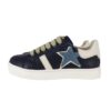 Sneaker in pelle con lacci e zip