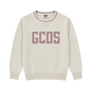 Maglione in lana con logo metallizzato