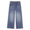 Pantalon denim con patch ricamato sul retro