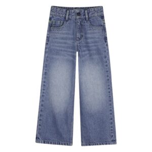 Pantalon denim con patch ricamato sul retro