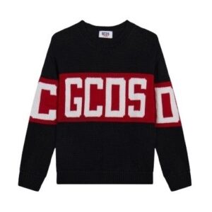 Maglione girocollo in maglia con logo