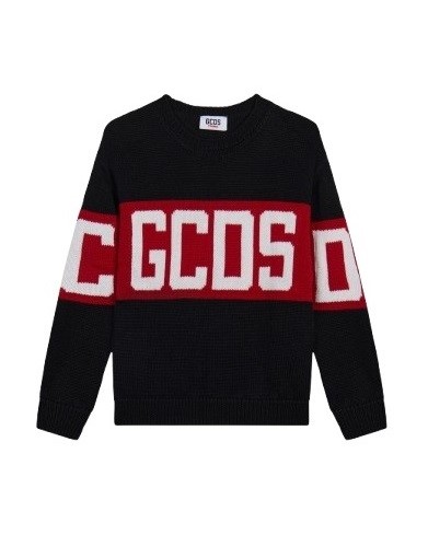 Maglione girocollo in maglia con logo