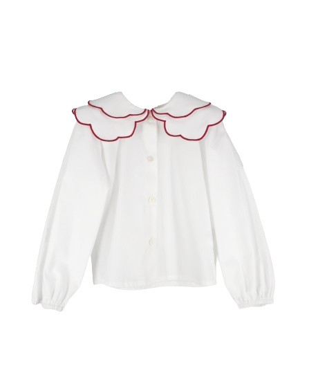 8278DF8583ACCAE51E8F399DB40E5D3A_ Completo camicia con colletto ondulato e gonna in velluto