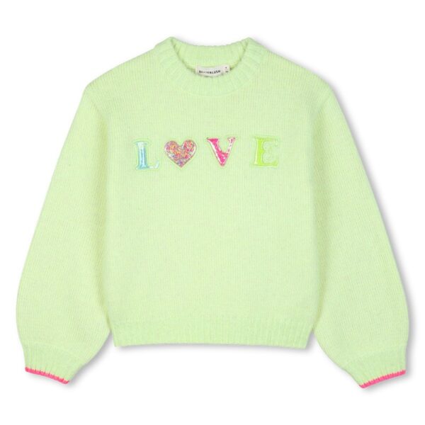 Maglione con scritta love