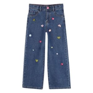 Pantalone in denim con applicazioni