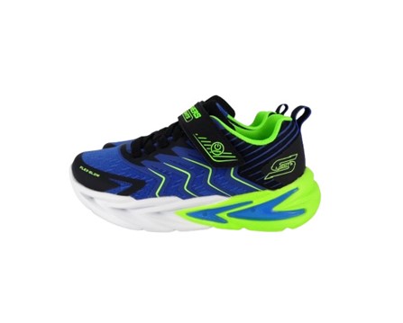 AC1AB5A3041362AC0ECE3CD3E6ACD22C_ Scarpa ginnica con finti lacci e velcro con led