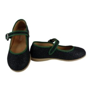 Ballerina in micro glitter con fibbia