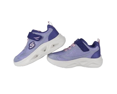 AE65820CDCA0F8DC623B2A01AB0DCE5B_ Scarpa ginnica con finti lacci e velcro con led