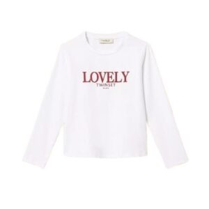 T-shirt in jersey con stampa logo