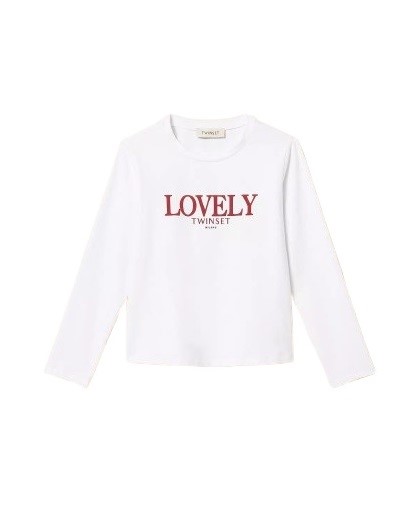 T-shirt in jersey con stampa logo